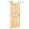vidaXL Skyved&oslash;r Naturlig og Hvit 90 x 210 cm Massiv Furu Tre