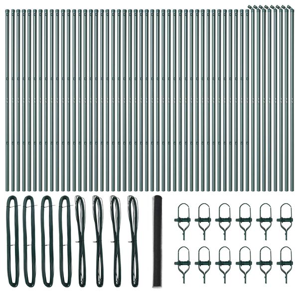 vidaXL Gjerdep&aring;le Gr&aring; 100 x 1,6 m (36 mm mesh) St&aring;l og PVC