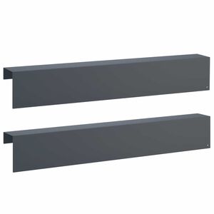 vidaXL Kantprofil til hage 2 stk. 100 x 10 x 15 cm St&aring;l Antrasitt