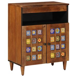 vidaXL Serviesskap Valn&oslash;tt 60 x 33 x 75 cm Massiv mango tre