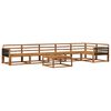 vidaXL Utend&oslash;rs sofa-sett 7 pcs Naturlig Solid akasietre