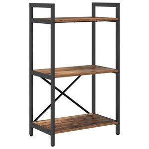 vidaXL Bokhylle 3 niv&aring;er 56 x 34 x 96 cm Konstruert tre Gamle tre
