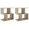 vidaXL Nattbord 2 stk sonoma eik 50x30x51,5 cm konstruert tre