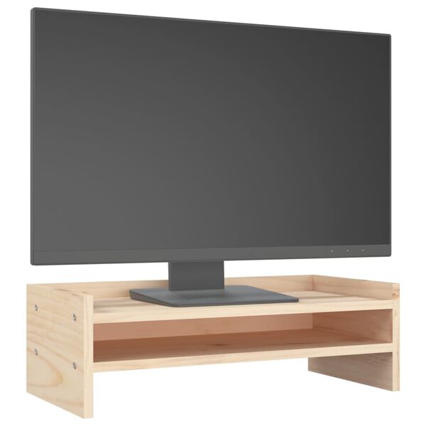 vidaXL Monitorstativ 50x24x16 cm heltre furu