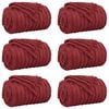 vidaXL Kastepledd 6 pcs Bordeaux R&oslash;d 200 x 150 cm Fleece