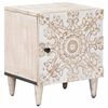 vidaXL Nattbordskap Hvit 40 x 33,5 x 46 cm Massiv mango tre