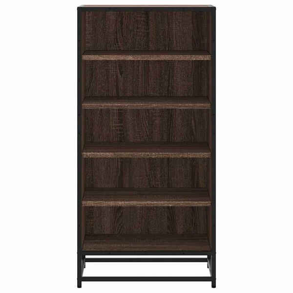 vidaXL Skohylle brun eik 48x38x97,5 cm konstruert tre