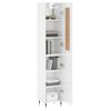 vidaXL Highboard h&oslash;yglans hvit 34,5x34x180 cm konstruert tre