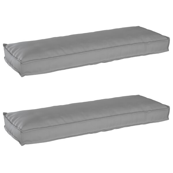 vidaXL Pallet Pute Sett 2 pcs Grå 120 x 40 x 8 cm Oxford-stoff