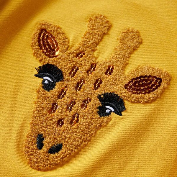 T-skjorte for barn med lange ermer m&oslash;rkeoker 140