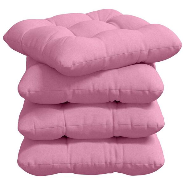 vidaXL Seteputer 4 pcs Rosa 40 x 40 x 12 cm stoff