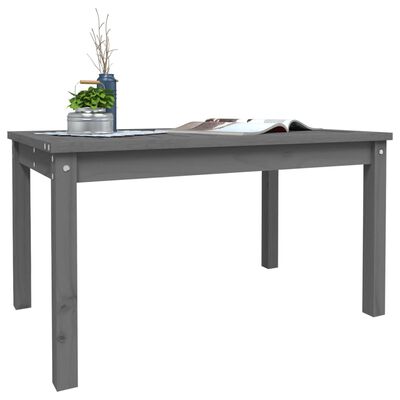 vidaXL Hagebord grå 82,5x50,5x45 cm heltre furu