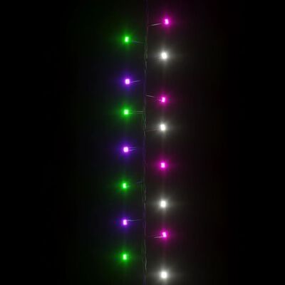 vidaXL LED-strenglys med 1000 lysdioder pastell flerfarget 25 m PVC