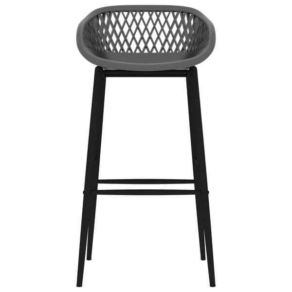 vidaXL Barstoler 2 stk grå