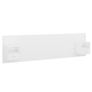 vidaXL Sengegavl med skap hvit konstruert tre