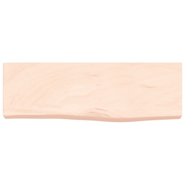 vidaXL Vegghylle 60x20x6 cm ubehandlet heltre eik