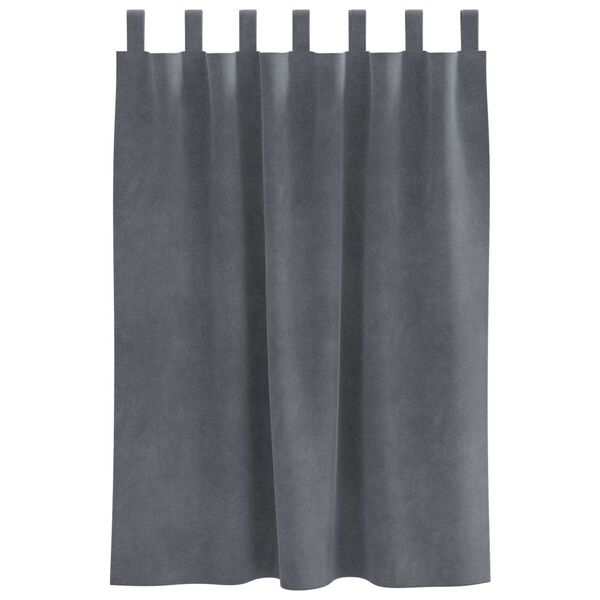 vidaXL Gardiner med gardiner 2 pcs Lysegrå 140 x 140 cm Fløyel