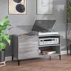 vidaXL Hifi-benk gr&aring; sonoma 84,5x38x48 cm konstruert tre