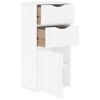 vidaXL Sideskap med skuffer ODDA hvit 40x24x79 cm heltre furu