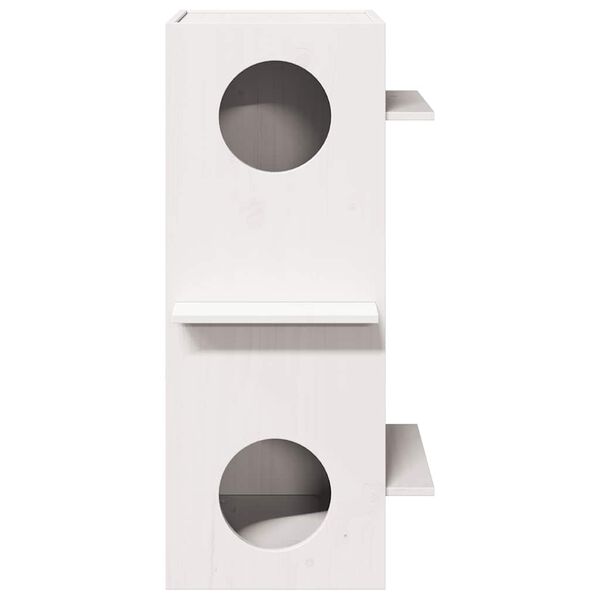 vidaXL Kattehus hvit 43x43x90 cm heltre furu
