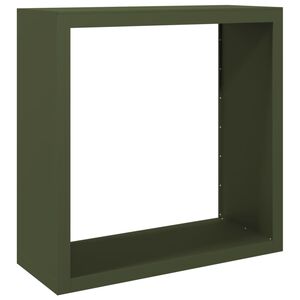 vidaXL Vedstativ gr&oslash;nn 100x40x100 cm st&aring;l