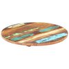 vidaXL Rund bordplate 40 cm 25-27 mm gjenvunnet heltre