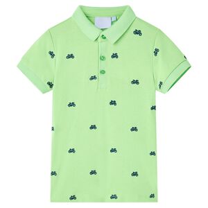 Poloskjorte for barn neongr&oslash;nn 92