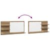vidaXL Baderomshylle med speil artisan eik 90x11x45 cm konstruert tre