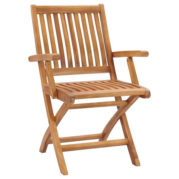vidaXL Klappstoler 2 stk heltre teak