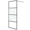 vidaXL Dusjvegg svart 80x195 cm halvfrostet ESG-glass