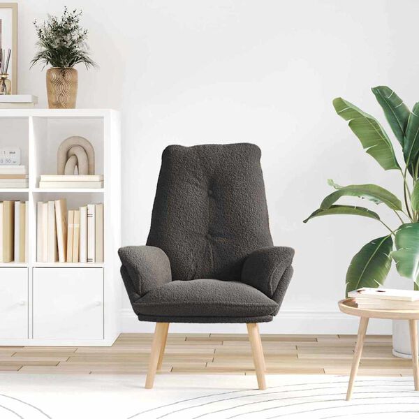 vidaXL lenestol Mørkegrå 61 x 78 x 98 cm Sherpa-stoff