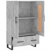 vidaXL Highboard betonggrå 69,5x31x115 cm konstruert tre