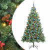 vidaXL Kunstig juletre 300 LED-lys Varmhvit PVC og metall Gr&oslash;nn