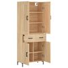 vidaXL Highboard sonoma eik 69,5x34x180 cm konstruert tre