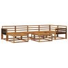 vidaXL Utend&oslash;rs sofa-sett 7 pcs Naturlig Solid akasietre