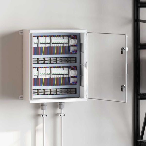 vidaXL Kontrollskap Gr&aring; 50 x 22 x 60 cm ABS-plast