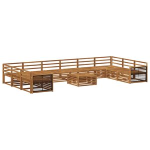 vidaXL Sofasett 11 pcs Solid akasietre