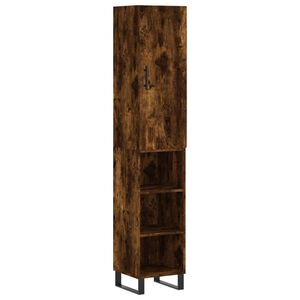 vidaXL Highboard r&oslash;kt eik 34,5x34x180 cm konstruert tre