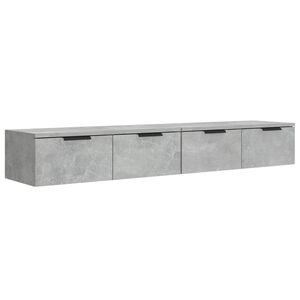 vidaXL Veggskap 2 stk betonggr&aring; 68x30x20 cm konstruert tre