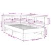 vidaXL Seng med bokhylle uten madrass voksbrun 75x190 cm heltre furu