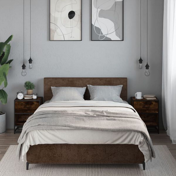 vidaXL Nattbord 2 stk røkt eik 40x31x50 cm konstruert tre