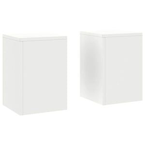 vidaXL Planteholder 2 pcs Hvit 24 x 24 x 35 cm St&aring;l