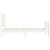 vidaXL Sengeramme uten madrass hvit 90x190 cm heltre furu