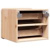 vidaXL Nattbord med skuff 2 pcs Naturlig 39 x 34 x 33 cm Heltre furu
