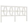 vidaXL Sengegavl hvit 186x4x100 cm heltre furu