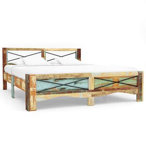 vidaXL Sengeramme gjenvunnet heltre 140x200 cm