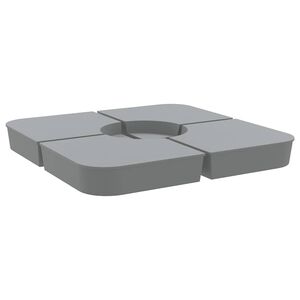 vidaXL Parasollbasesett 4 stk for parasoller med kryssfot 100 kg PP