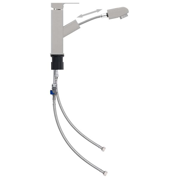 vidaXL Badekran med uttrekkbar funksjon s&oslash;lv 157x172 mm