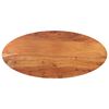 vidaXL Bordplate 120x60x2,5 cm oval heltre akasie