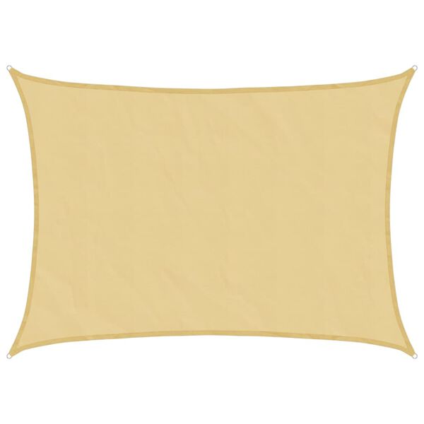 vidaXL Solseil sand 7x5 m 100% polyester oxford